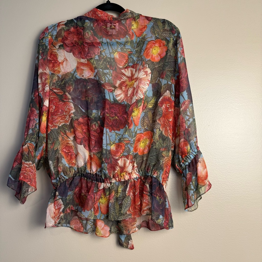 Haute Hippie Silk Sheer Floral Blouse - Picture 8 of 11